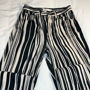 Topshop Zebra Straight Leg Pants